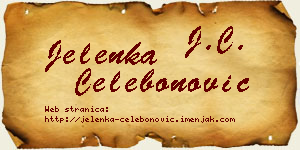 Jelenka Čelebonović vizit kartica